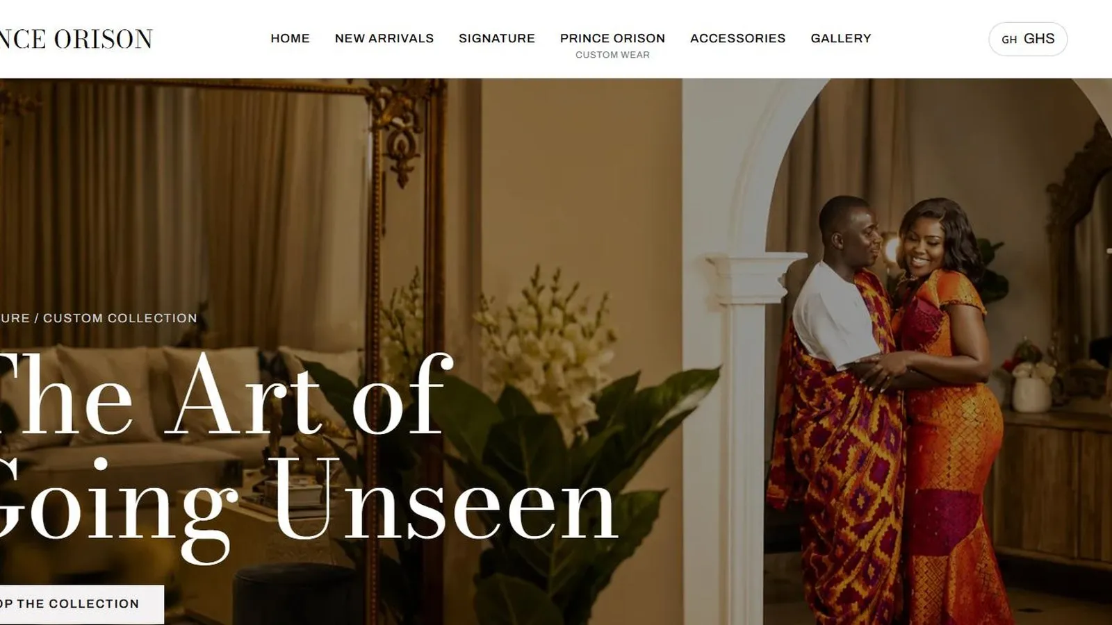 Prince Orison — live site screen 1