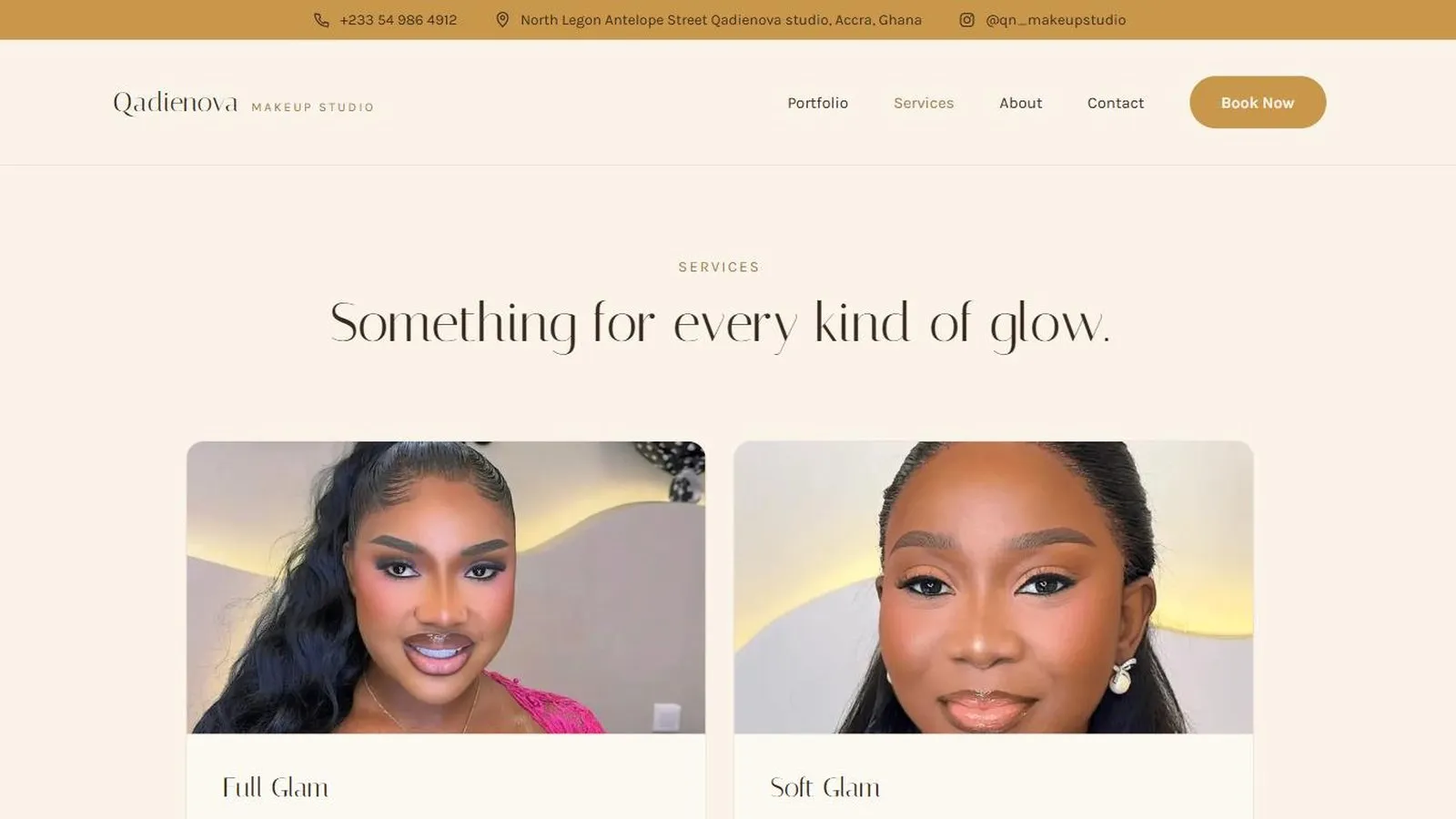 Qadienova — live site screen 3