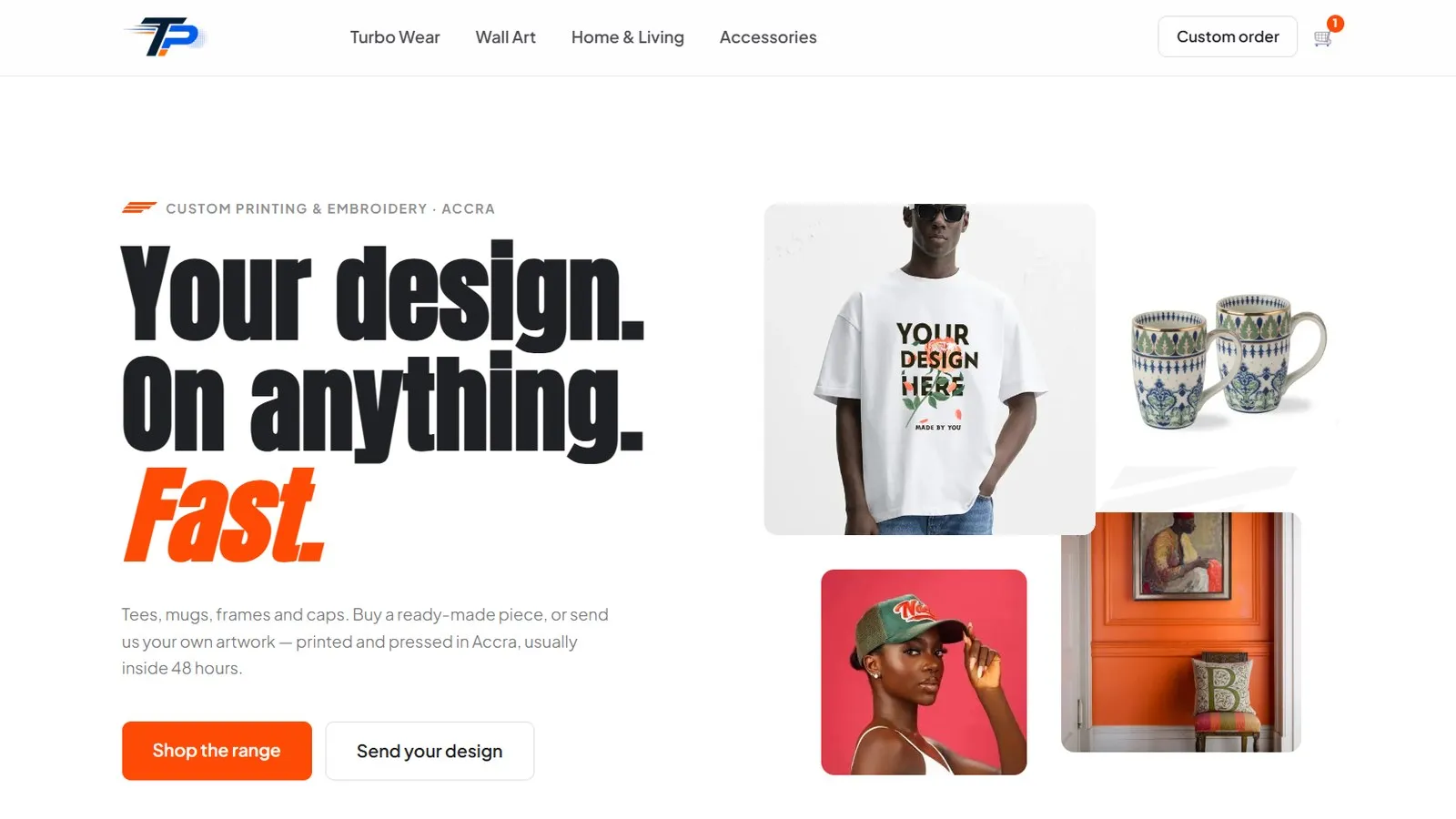 Turbo Prints — live site screen 1