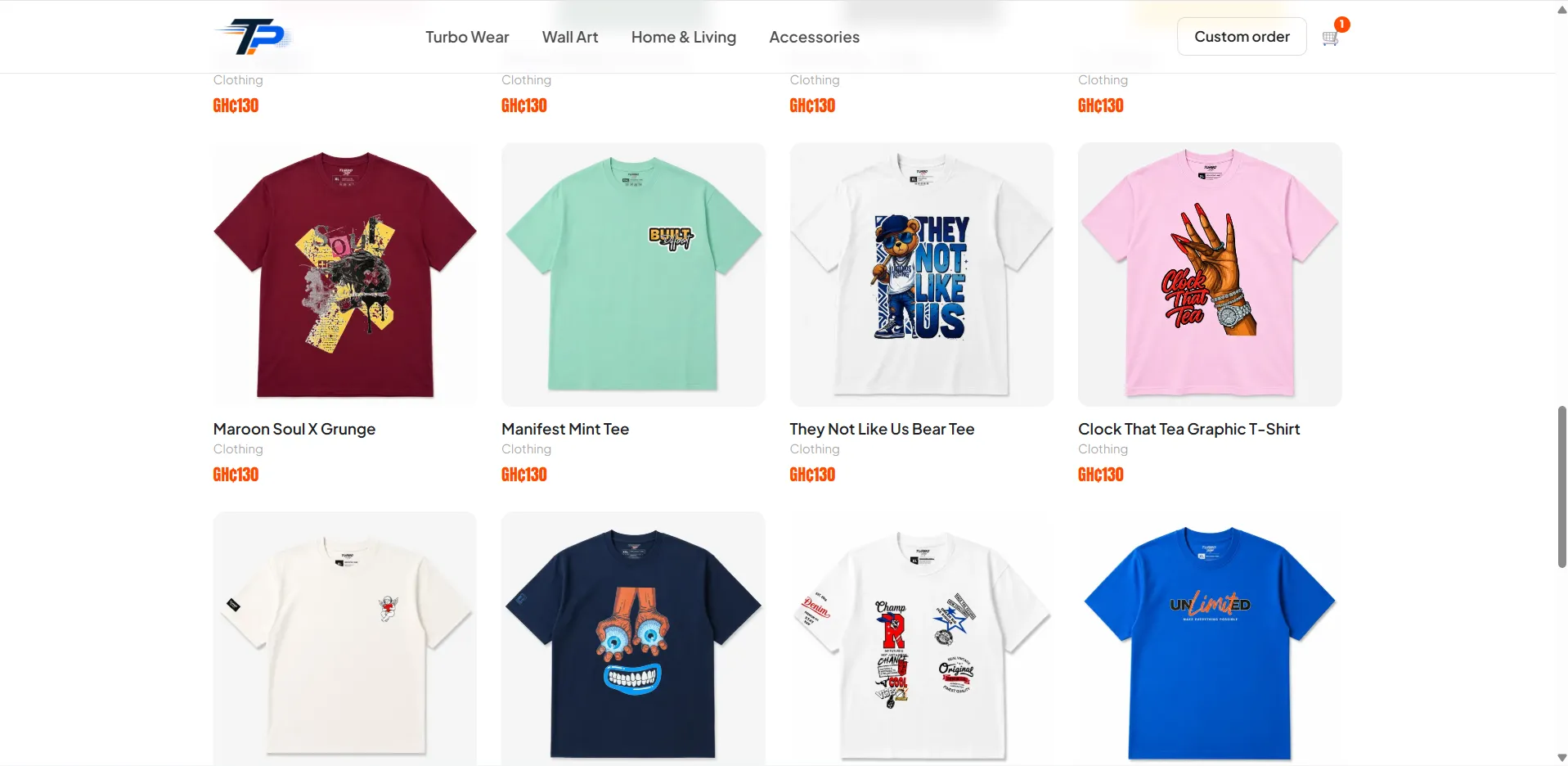 Turbo Prints — live site screen 2