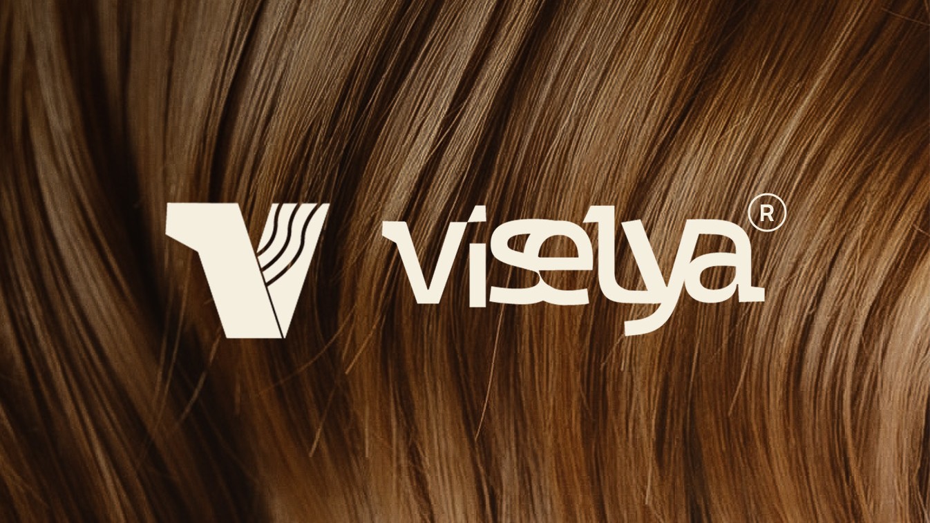 Viselya, logo on hair texture